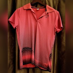 Sports Dri Pink Polo Woman’s Golf Shirt Medium